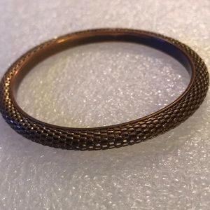 Vintage mesh copper bangle